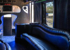inside one of our aiport transportation vehicles