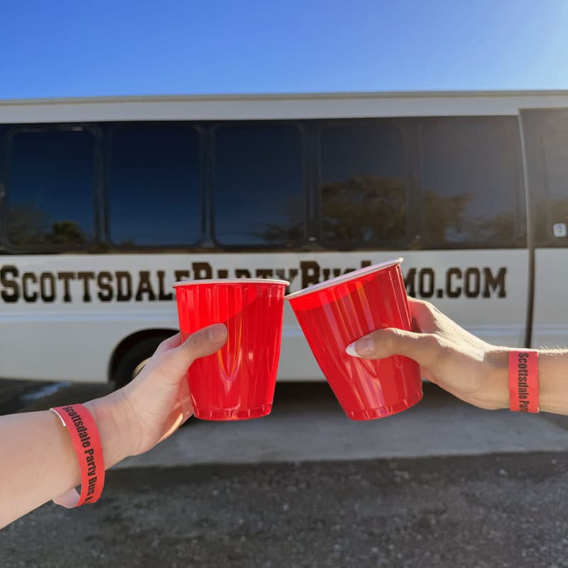 VIP Bar Wristbands Party Bus Wristbands to unlock drink specials in Sscottsdale