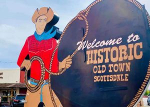Welcome to historic old town scottsdale sign